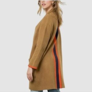 THML Tan and Orange Open Cardigan